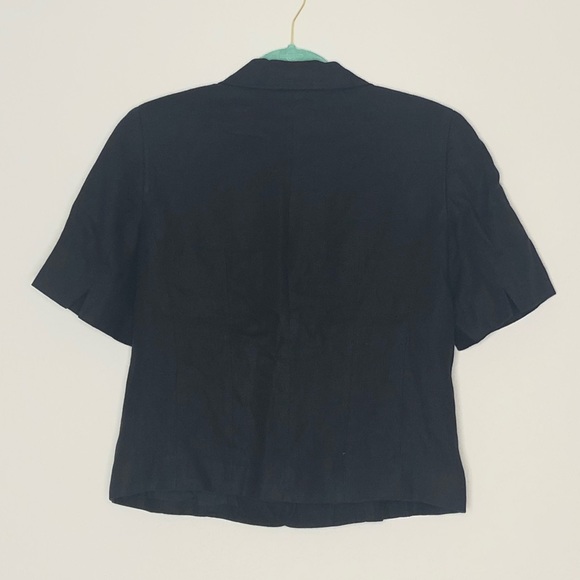Talbots black short sleeve button down suit jacket - Picture 2 of 3
